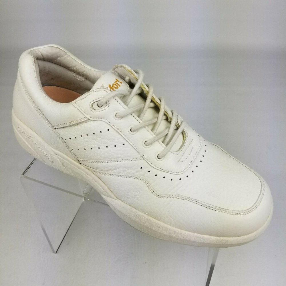 Dr Comfort Robert Mens Oxfords White Leather 12 XW